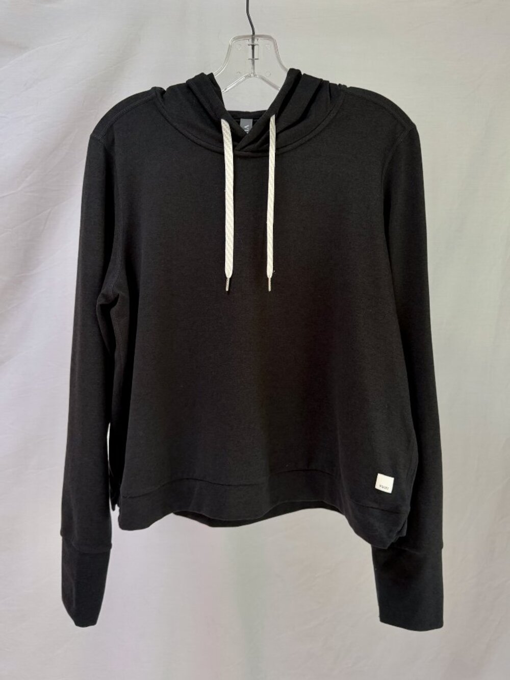 VUORI Halo Essential Black Drawstring Hoodie Size Large